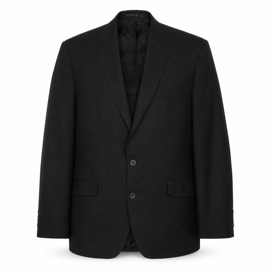 Jaeger Men's Black 44 Long Wool Blazer