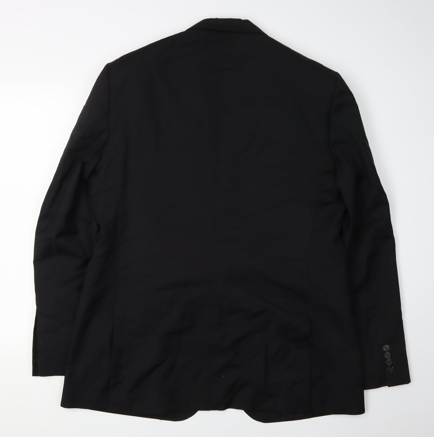 Jaeger Men's Black 44 Long Wool Blazer