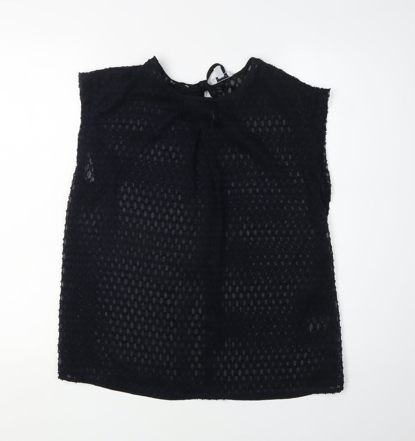 Jigsaw Women's Black Sleeveless Blouse, Size 10 - Casual