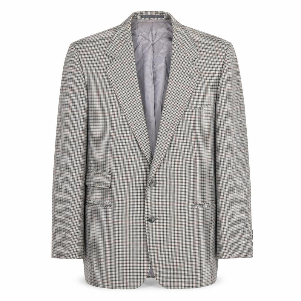 Magee Men's Grey Check Blazer 44R Single-Breasted