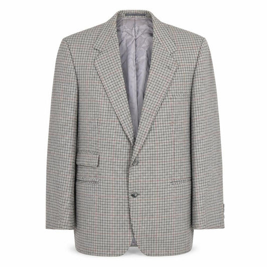 Magee Men's Grey Check Blazer 44R Single-Breasted