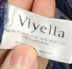 Viyella Women's Blue Striped Jumper Size L
