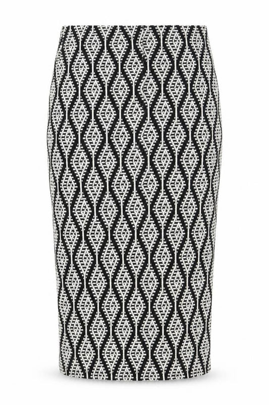 Zara Women's Black Geometric Pencil Skirt, M
