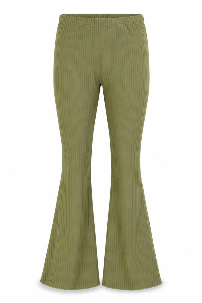 Nobody's Child Women's Green Striped Leggings Size 12