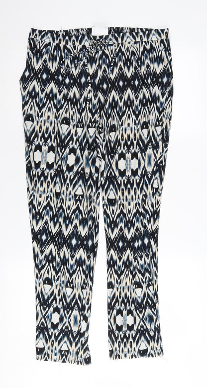 Wallis Women’s Geometric Trousers, Size 14, Multicoloured