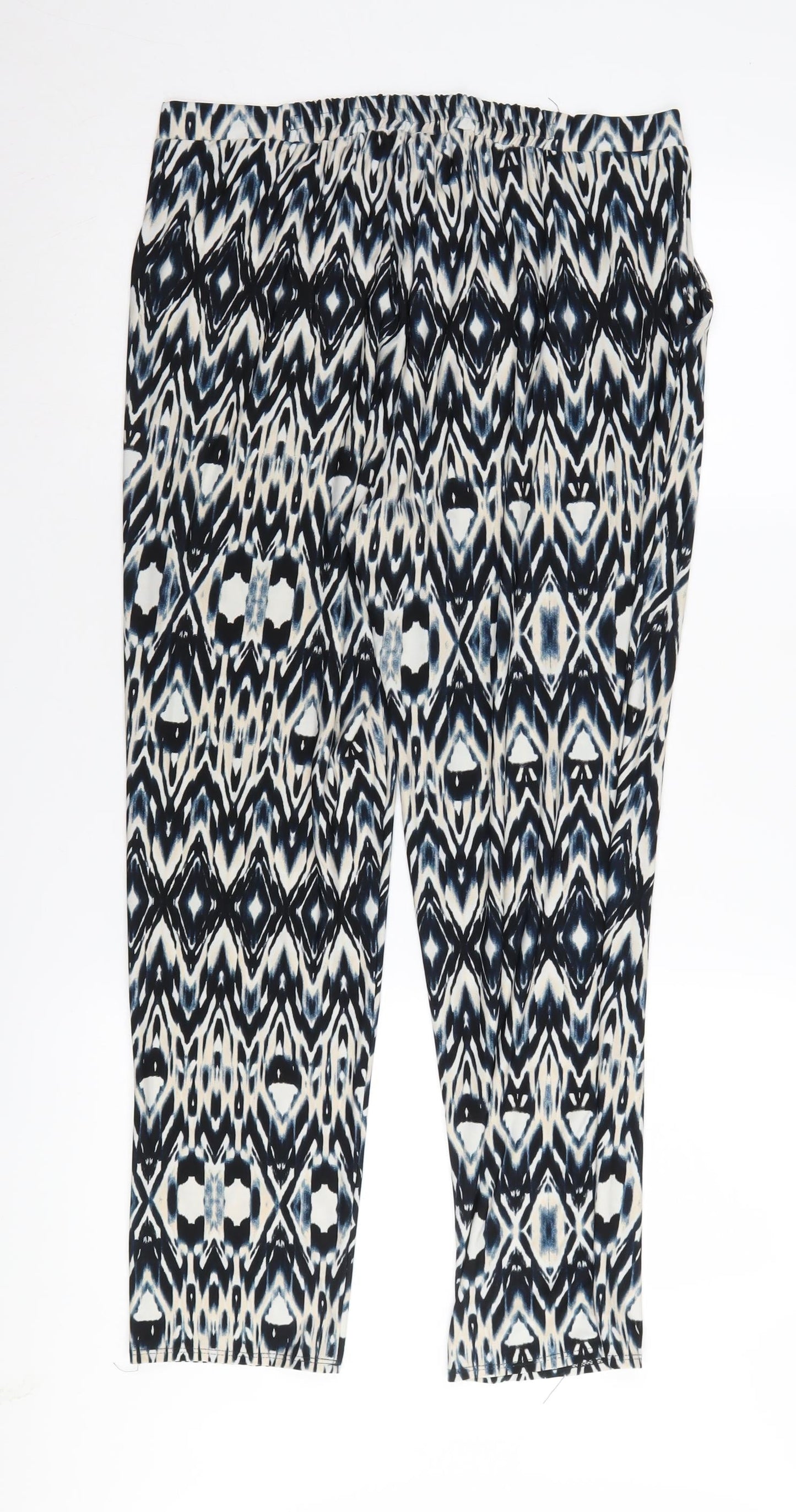 Wallis Women’s Geometric Trousers, Size 14, Multicoloured