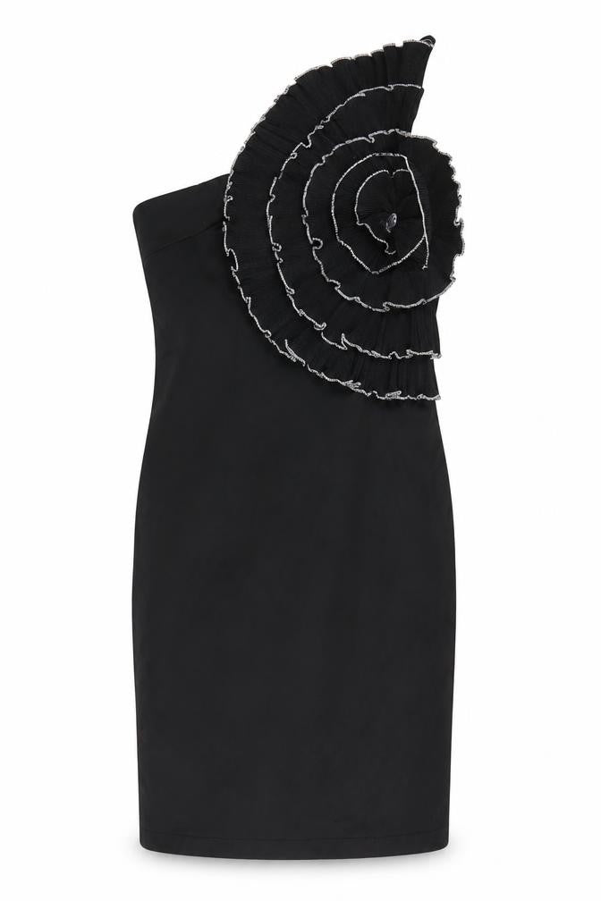 Pilot Women's Black One Shoulder Party Dress Size 8