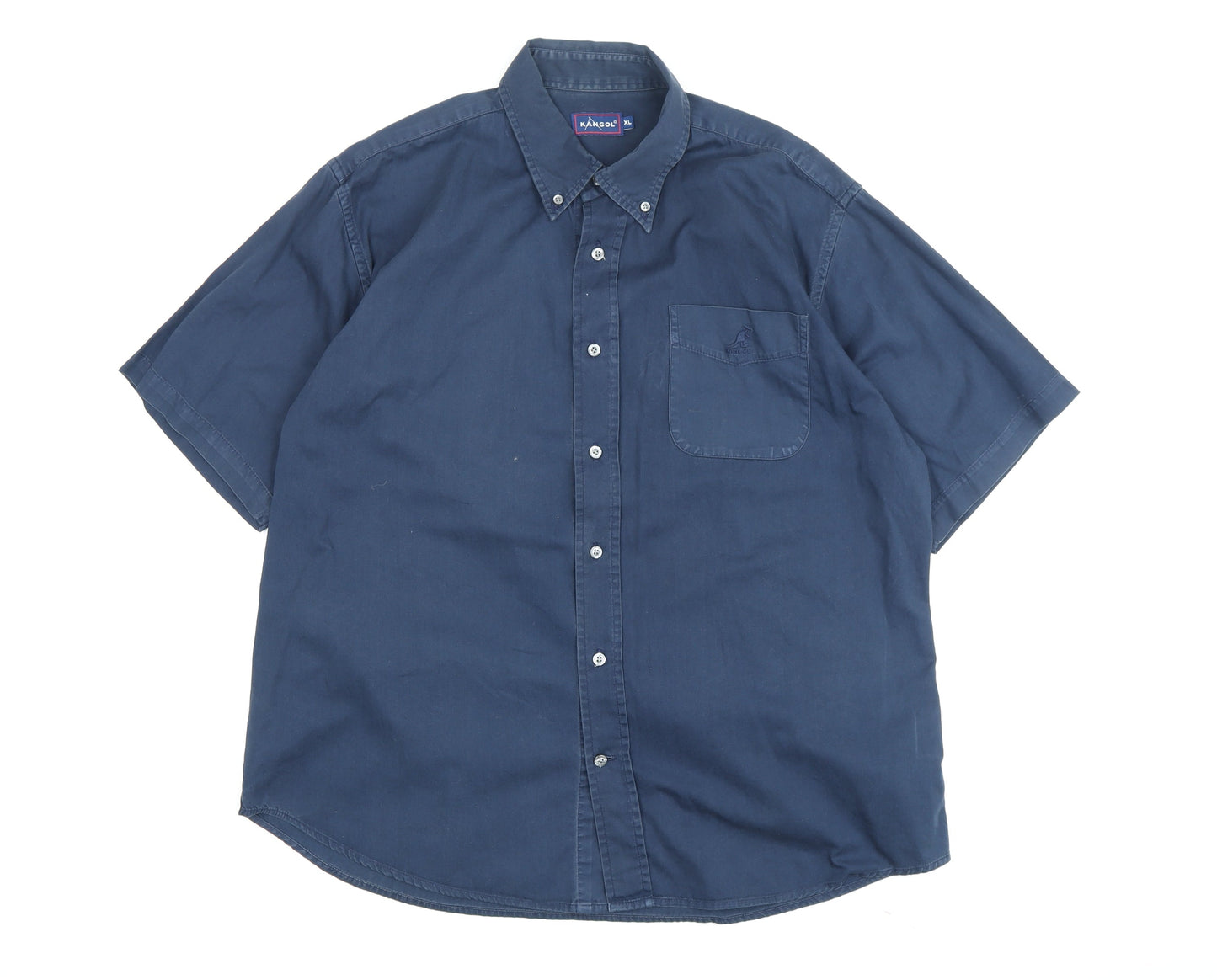 Kangol Men's Blue Button-Up Shirt XL
