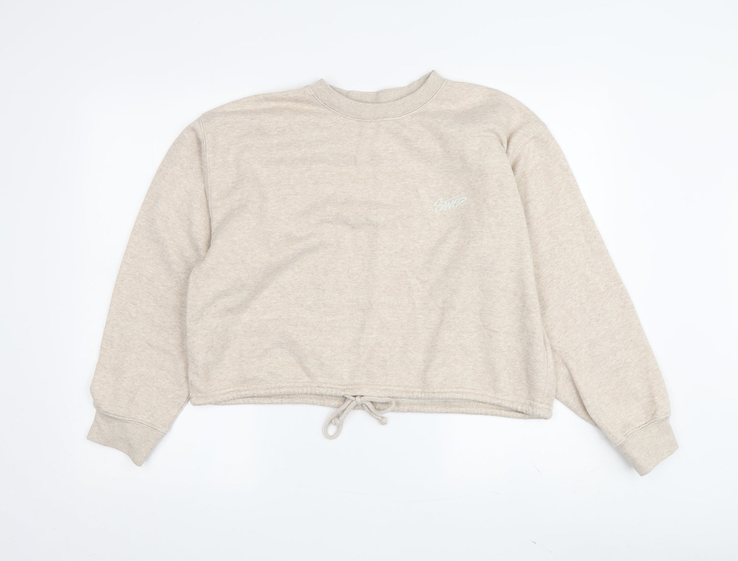 Pull&Bear Women's Beige S Casual Pullover Sweatshirt