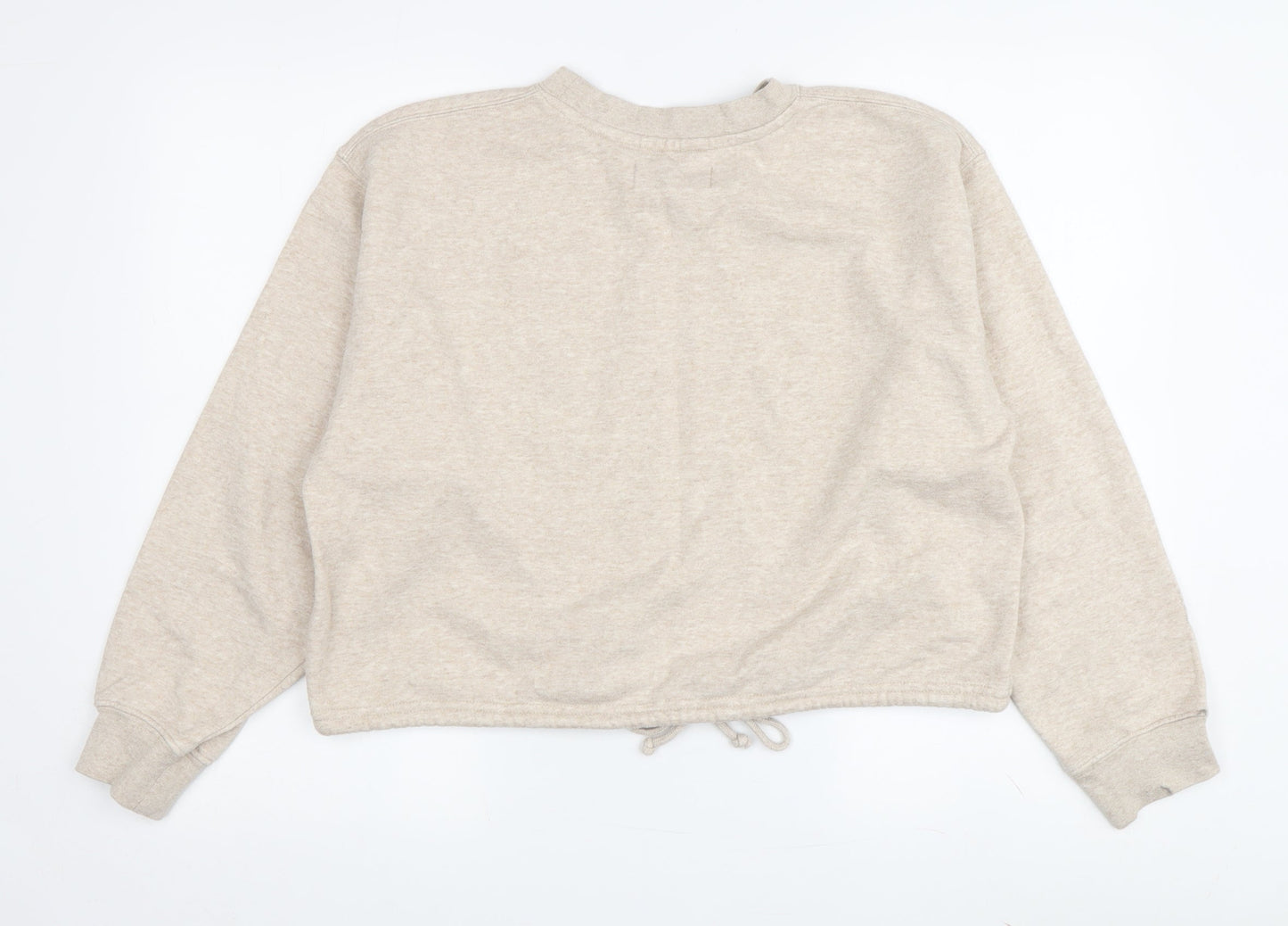 Pull&Bear Women's Beige S Casual Pullover Sweatshirt
