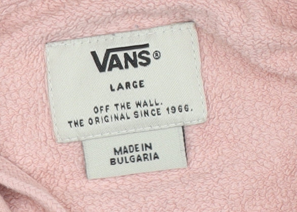Vans Unisex Pink Pullover Hoodie, Size L