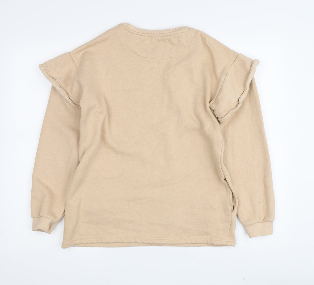 Back view of Firetrap girls’ beige pullover sweatshirt 11-12 years