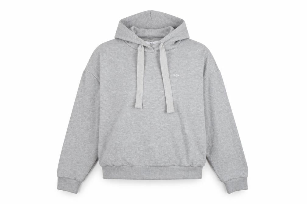 MP Women's Grey Pullover Hoodie - Size M, Casual Comfort