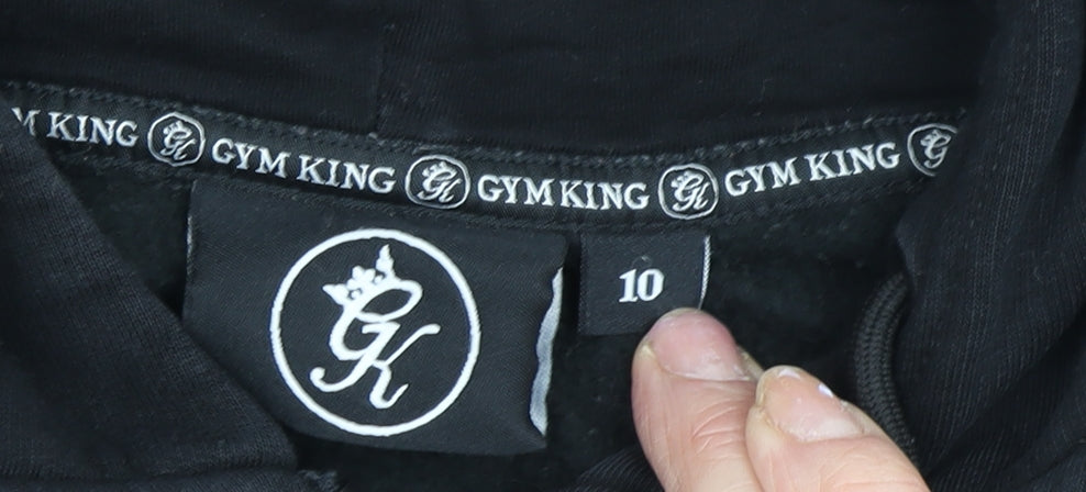 Gym King Men's Black Full Zip Hoodie L