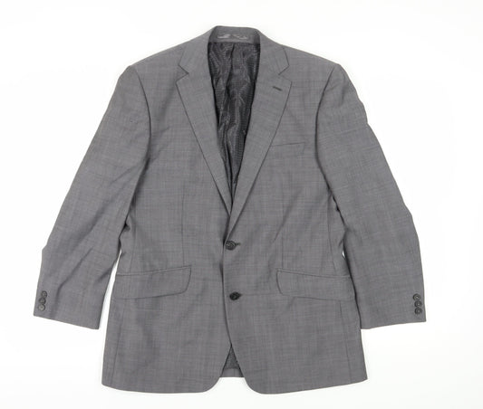 STVDIO Jeff Banks Men's Grey Wool Blazer 40 Short