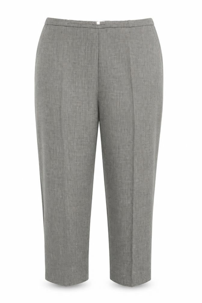 Honor Millburn Women's Grey Herringbone Trousers Size 22