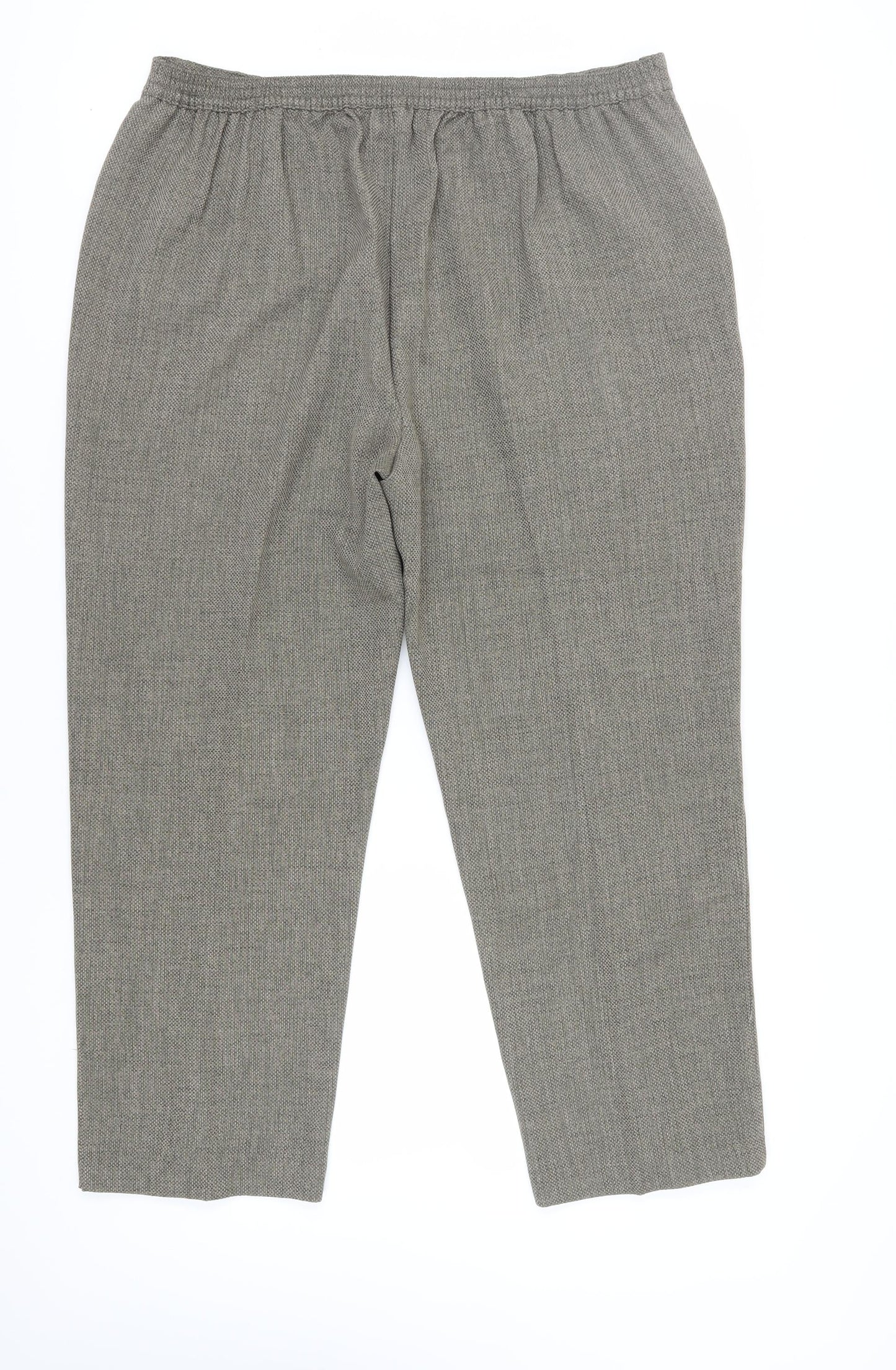 Honor Millburn Women's Grey Herringbone Trousers Size 22