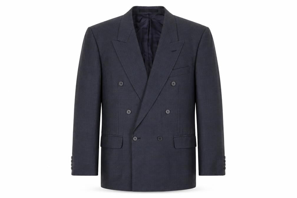 Centaur Men's Grey Wool Blazer, Size 42S, Double-Breasted