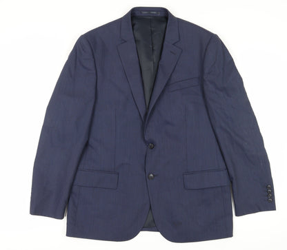 Additional front view of Jaeger Men's Blue 42S Suit Jacket, Single-Breasted