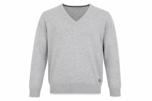 Henri Lloyd Men's Grey V-Neck Cotton Pullover Jumper M
