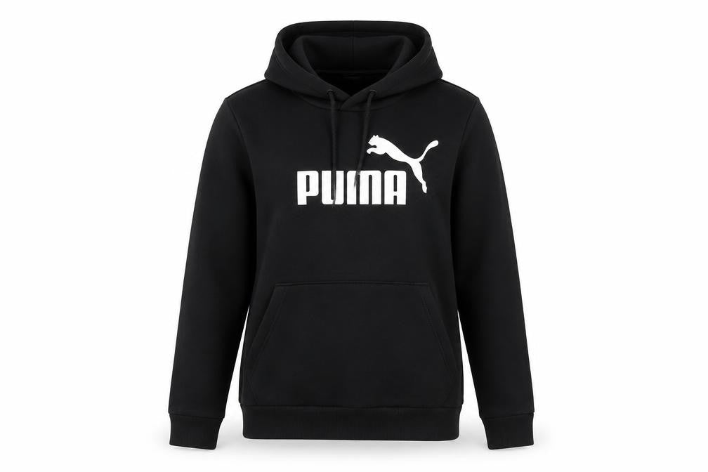 Puma Black Unisex Pullover Hoodie, Size 10