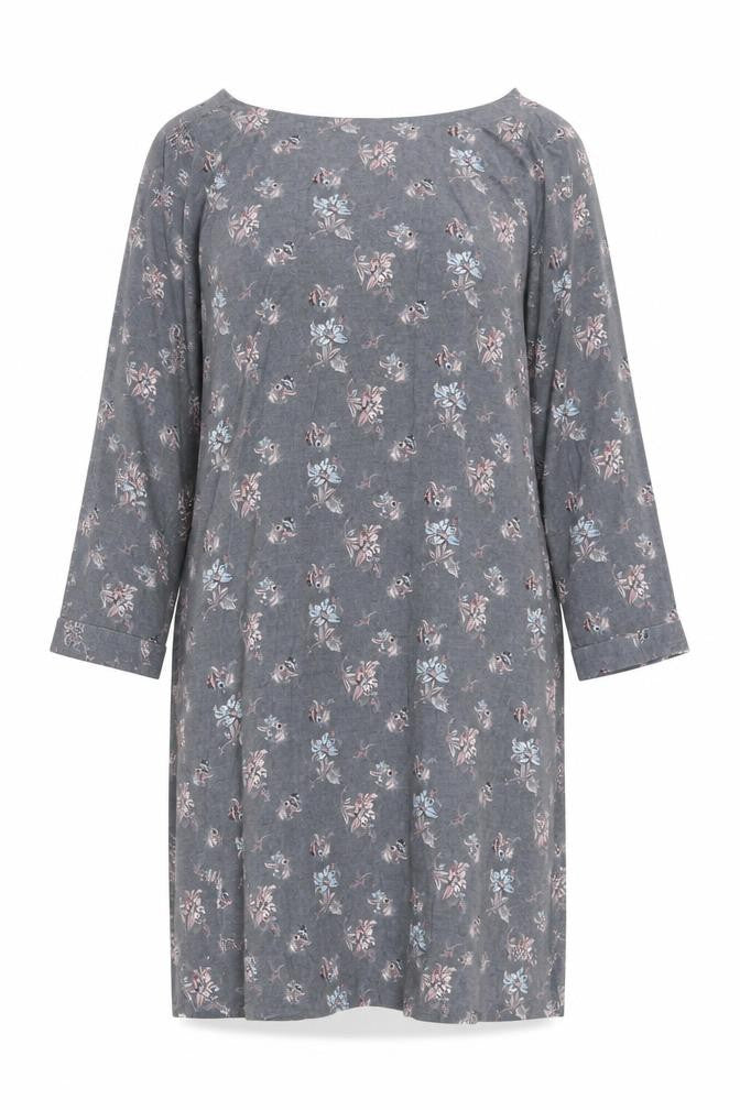 Laura Ashley Women's Floral Shift Dress, Grey, Size 12