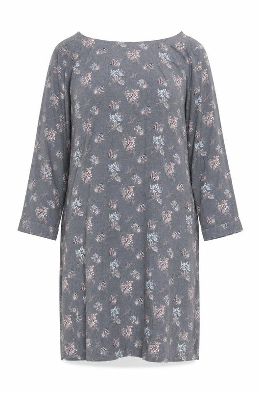 Laura Ashley Women's Floral Shift Dress, Grey, Size 12