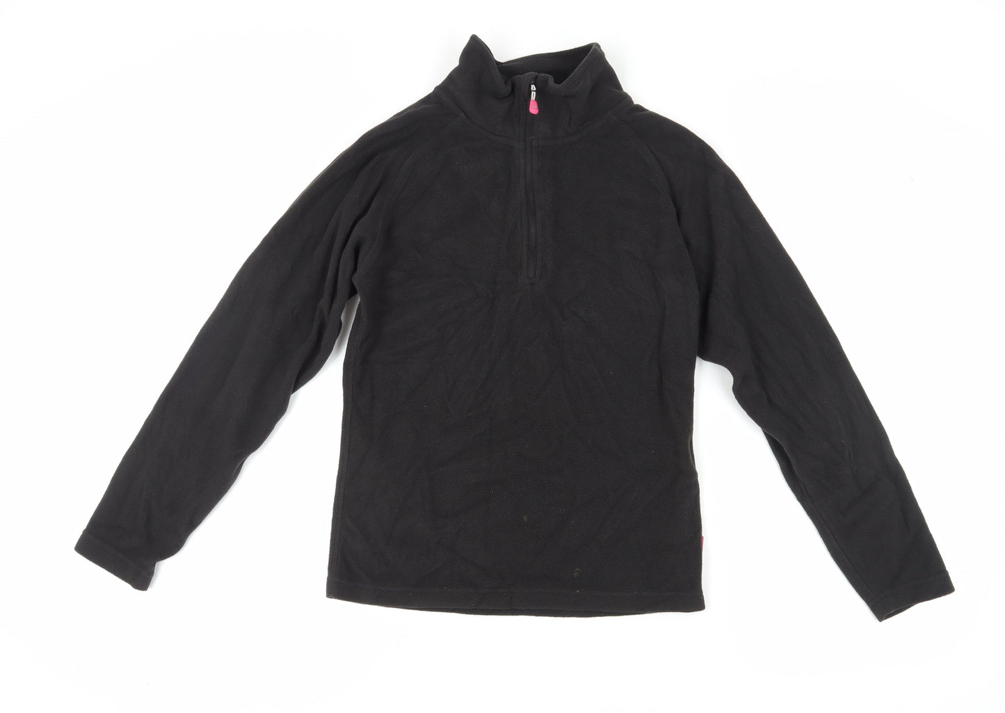 Surfanic Women's Black Fleece Pullover Sweatshirt, S