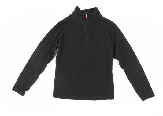 Surfanic Women's Black Fleece Pullover Sweatshirt, S