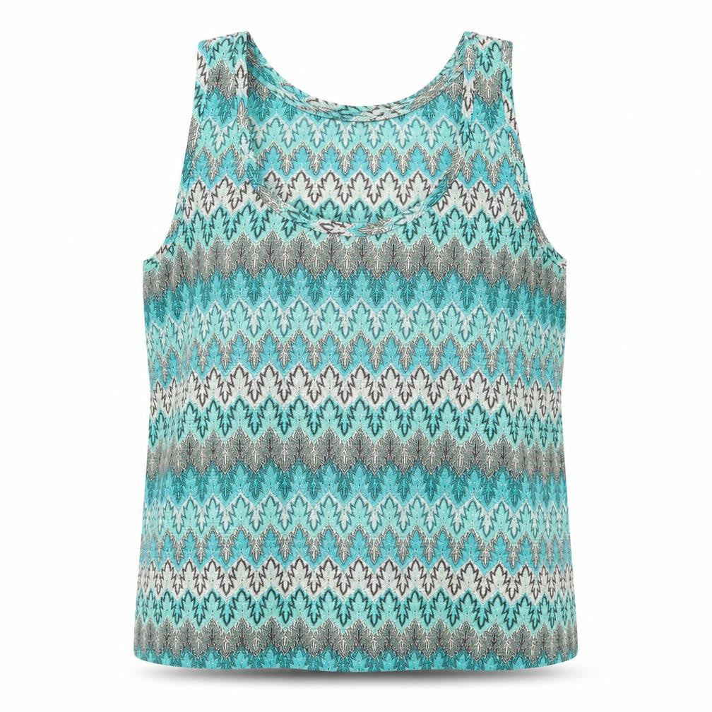 H&M Women’s Multicoloured Tank Top, Size S, Geometric Pattern