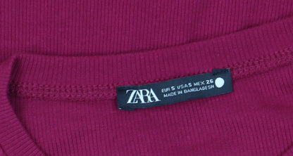 Zara Women's Red Long Bodycon Dress Size S