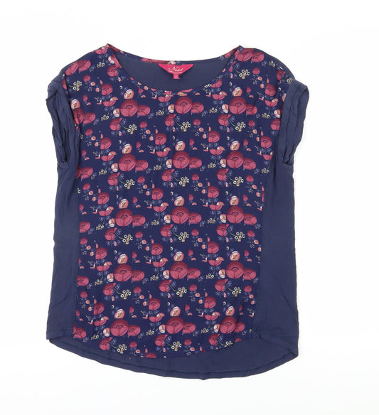 Ness Women's Blue Floral T-Shirt - Size S
