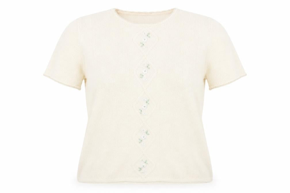Honor Millburn Women's Ivory T-Shirt Size 14 Medium