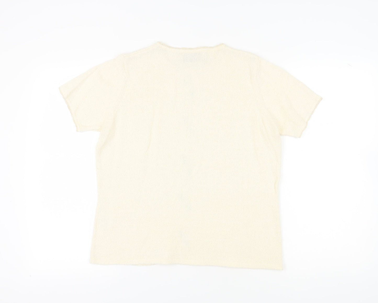 Honor Millburn Women's Ivory T-Shirt Size 14 Medium