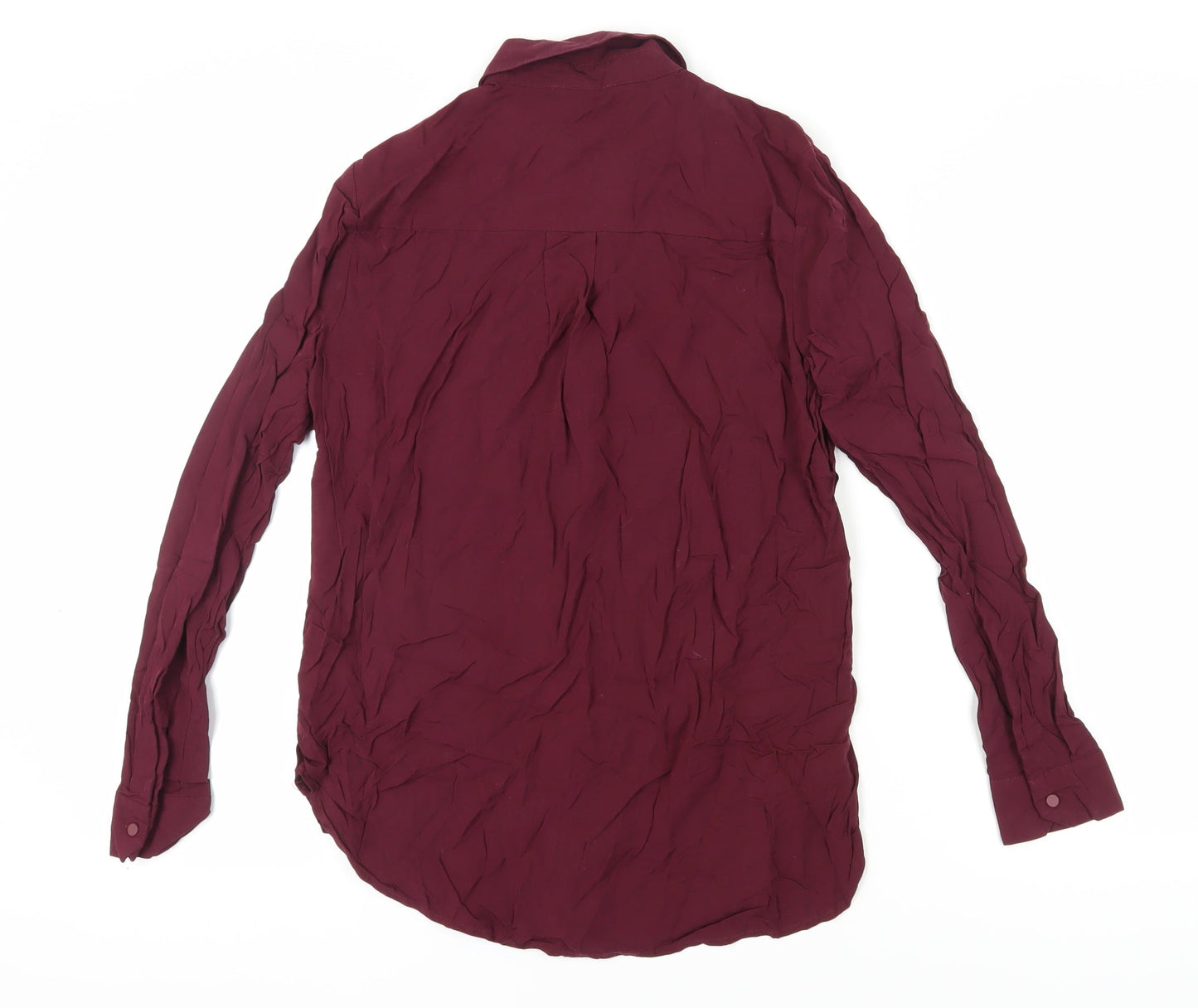 Warehouse Women's Purple Button-Up Long Sleeve Shirt