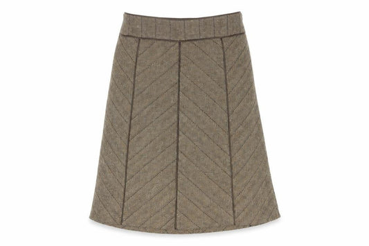 Principles Women's Brown A-Line Herringbone Skirt - Size 14