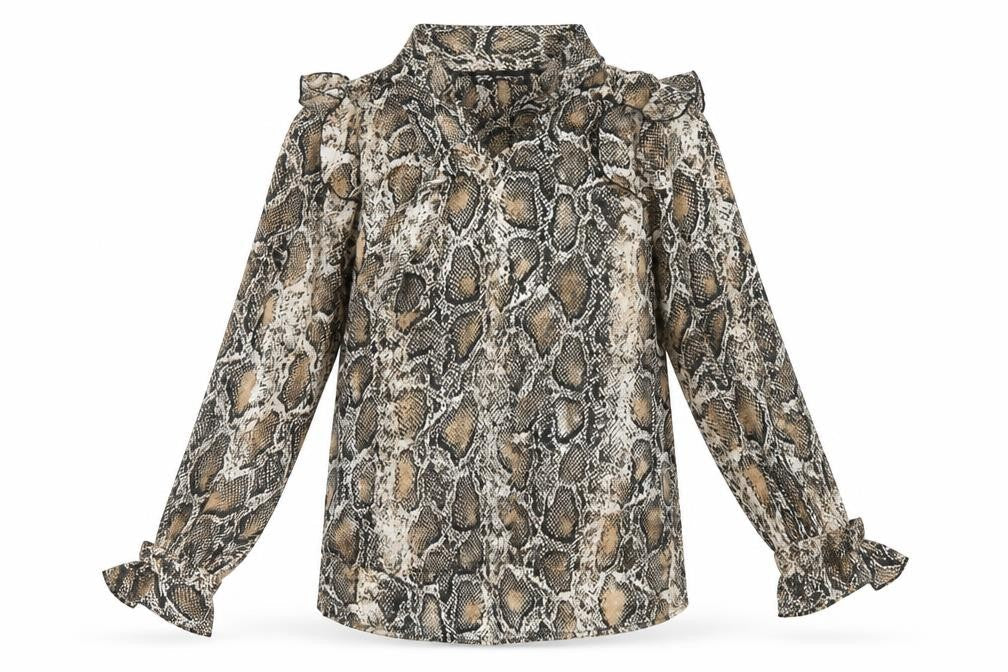 Zara Women's XS Multicoloured Animal Print Blouse