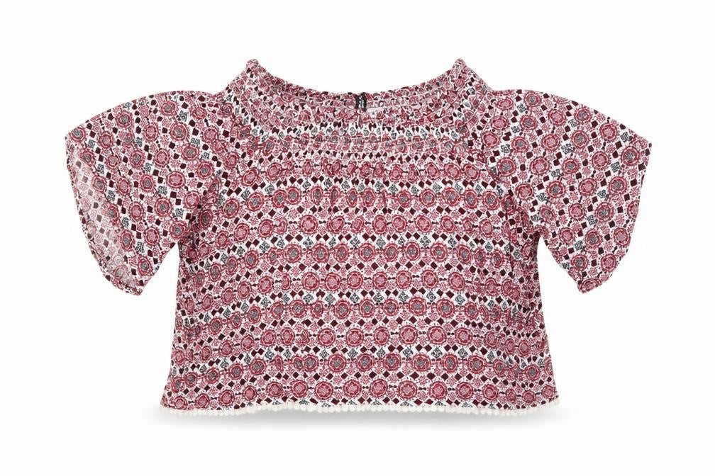 H&M Women's Multicoloured Cropped Blouse Size 12