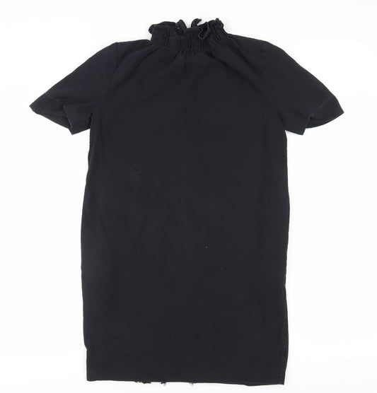 COS Women's Black Shift Dress Size 8 Short Sleeve
