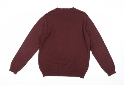 Van Womens Heusen Red V-Neck Pullover Jumper M