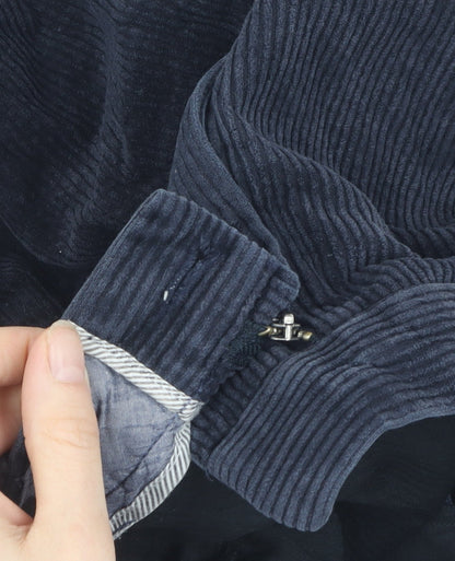 Close-up detail of Maine New England Men’s Blue Corduroy Straight Jeans -, size M
