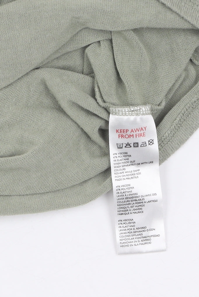 Urban Outfitters Women's Green Cropped Mock Neck Top S
