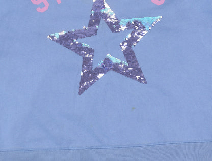 Gap Girls Blue Sequin Pullover Jumper XL
