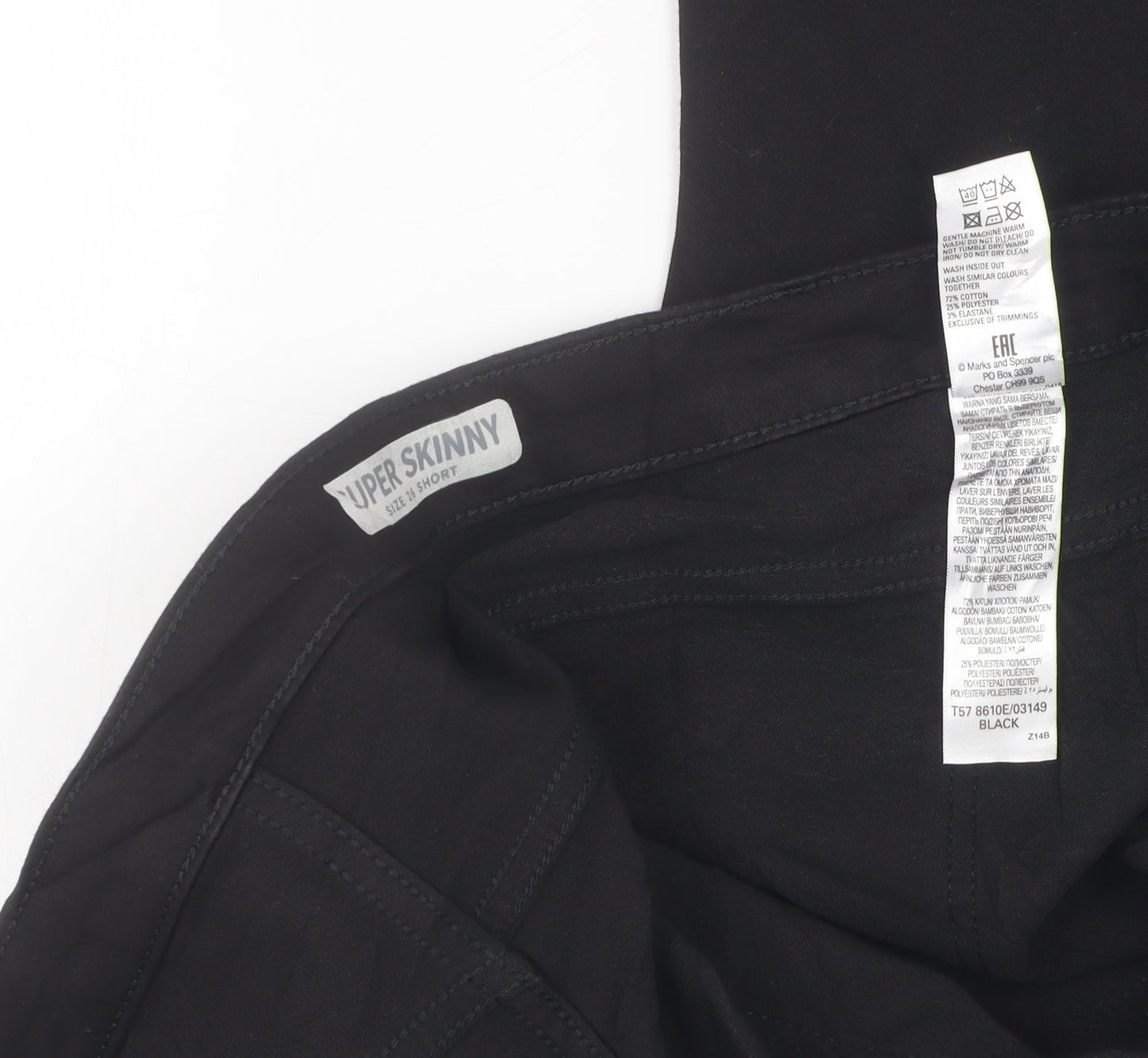 Marks and Spencer Women's Black Skinny Jeans Size 26