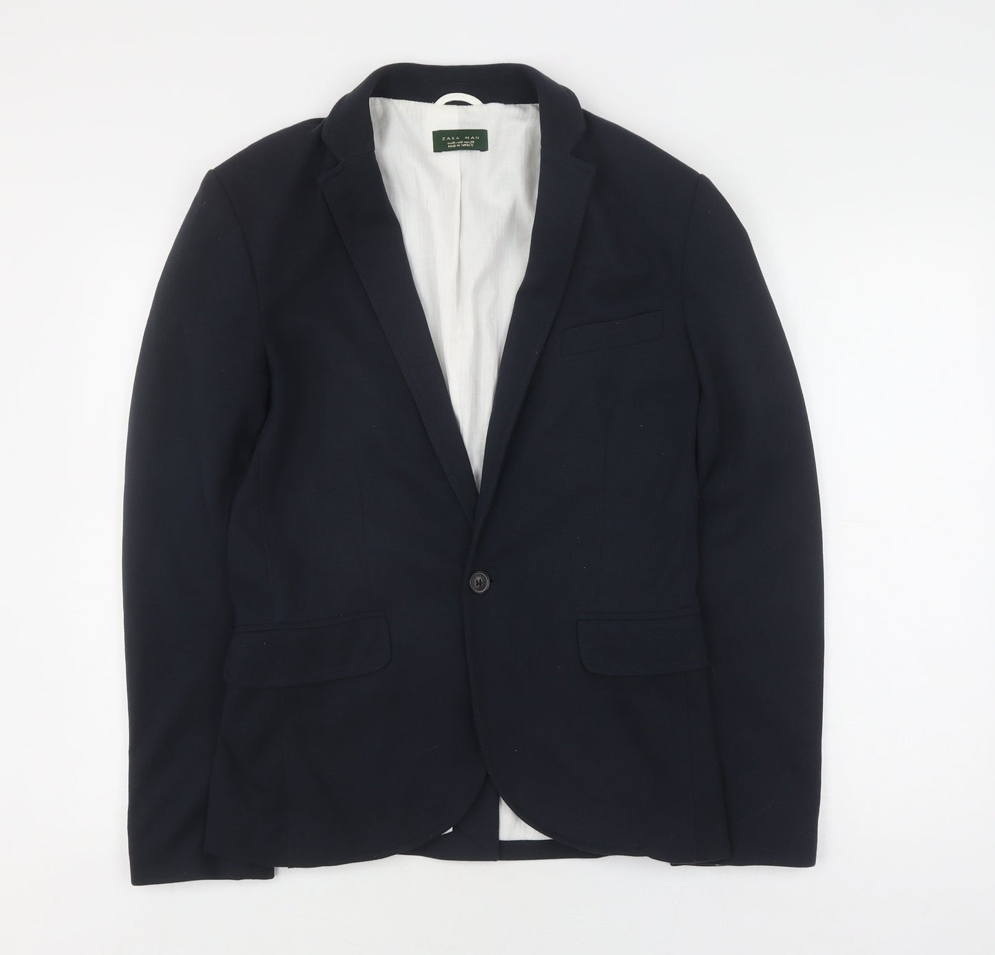 Zara Men's Navy Blazer, Sport Coat M