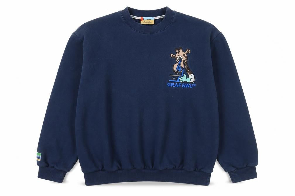 Graf & Wu Unisex Blue XL Pullover Sweatshirt