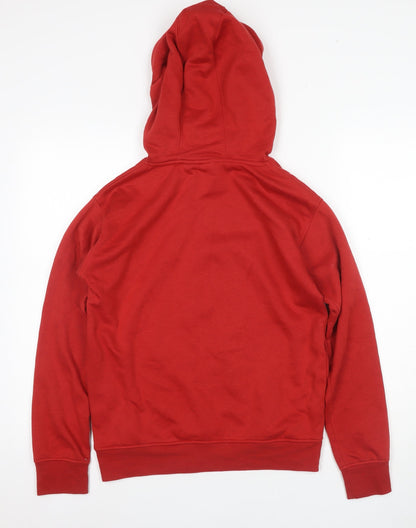 Preloved Disney Women's Red Pullover Hoodie 2XS Cotton Blend - Back