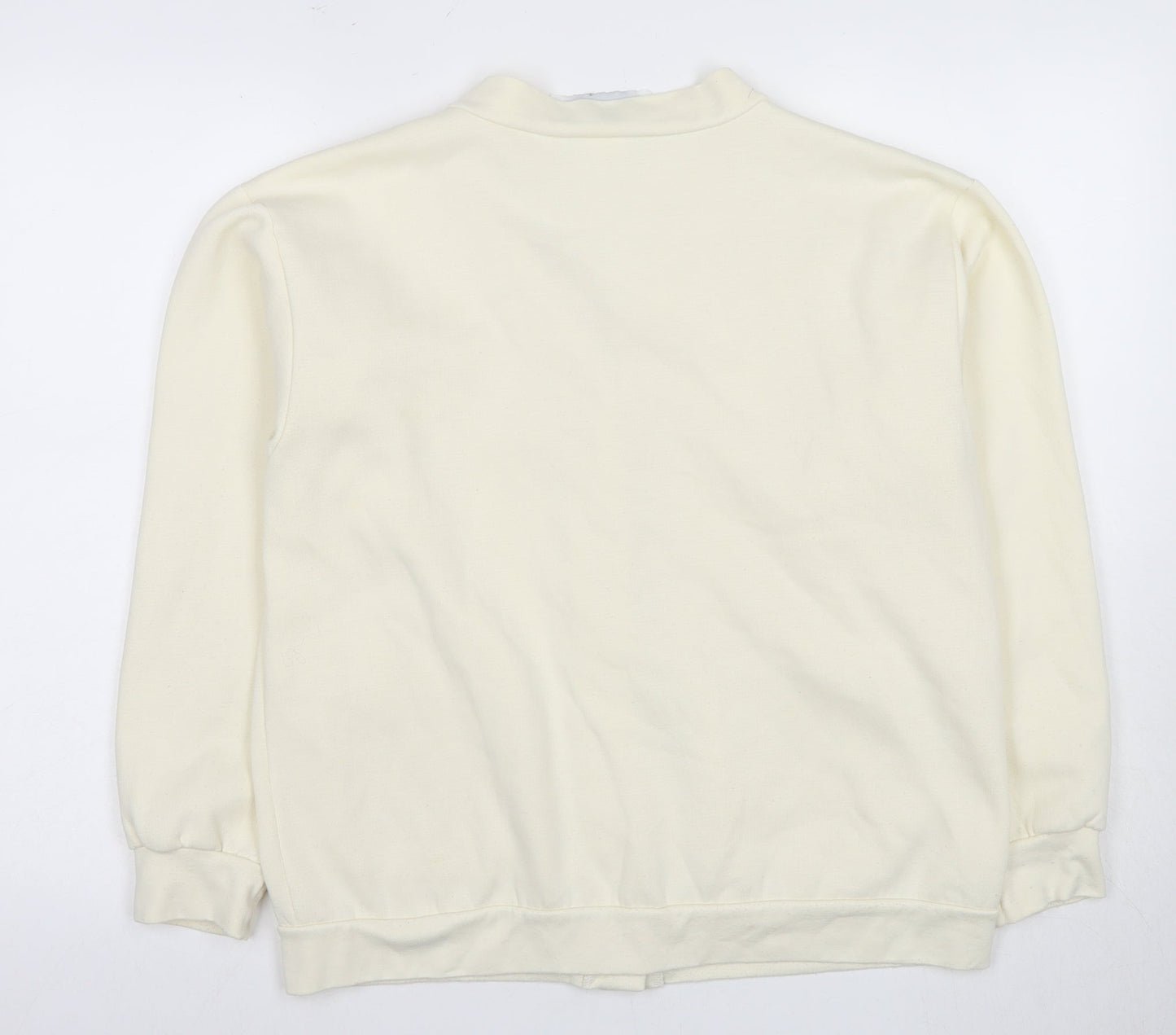 Cathedral Women's Ivory Cardigan, Size L, V-Neck
