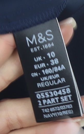 Marks & Spencer Women's Blue Lace Shift Dress Size 10