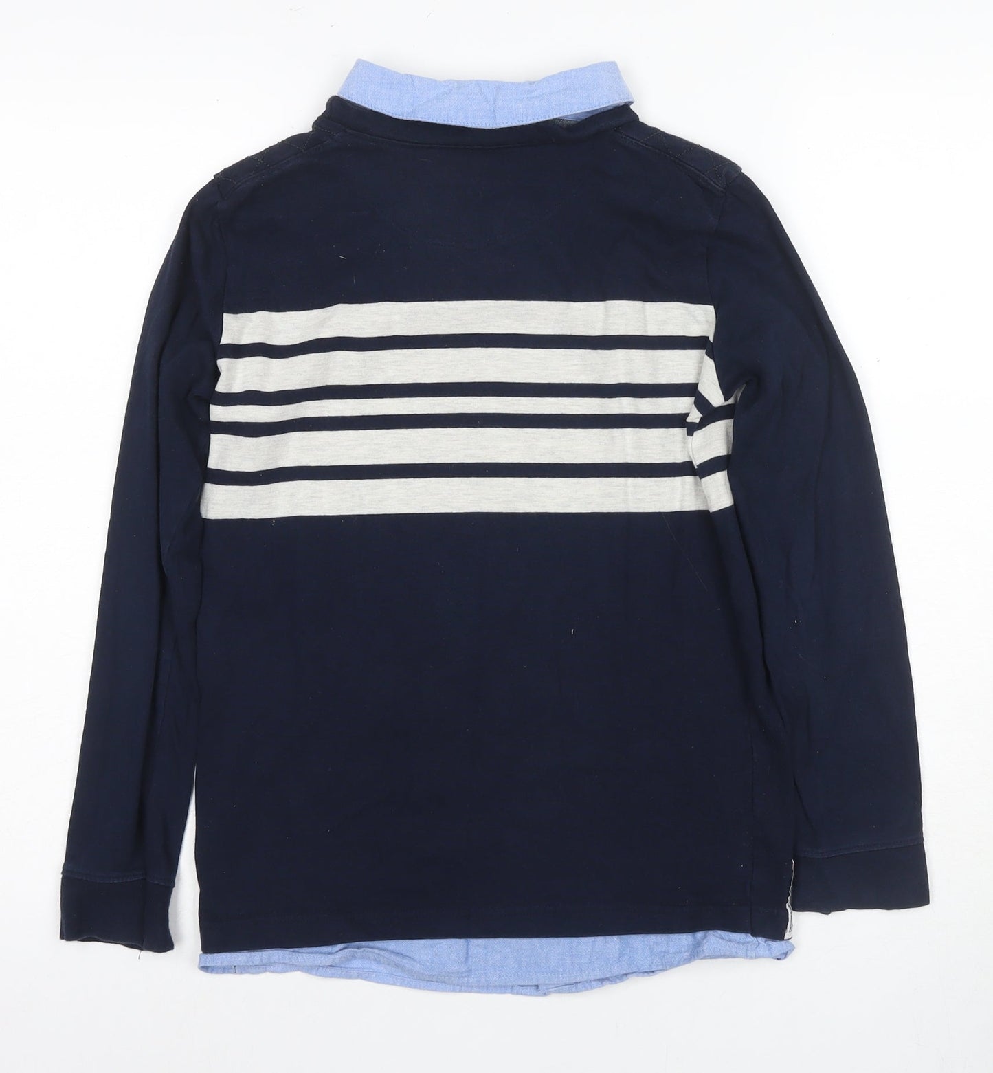 Jasper Conran Boys Blue Striped Pullover Top Age 11-12
